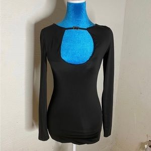 Louisa Keyhole Dress in Black superdown